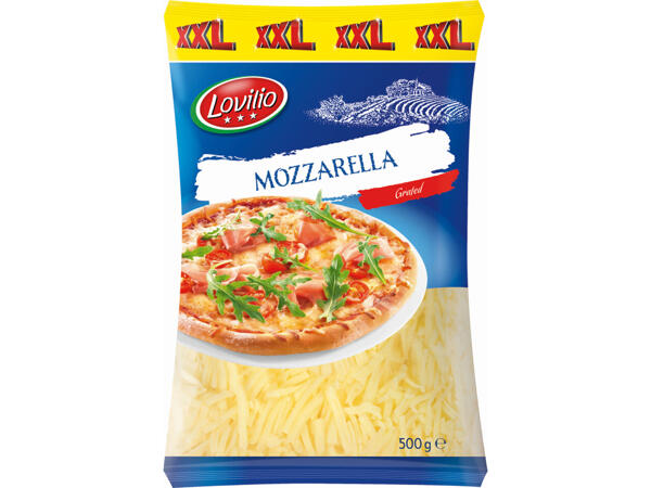 Geriebener Mozzarella