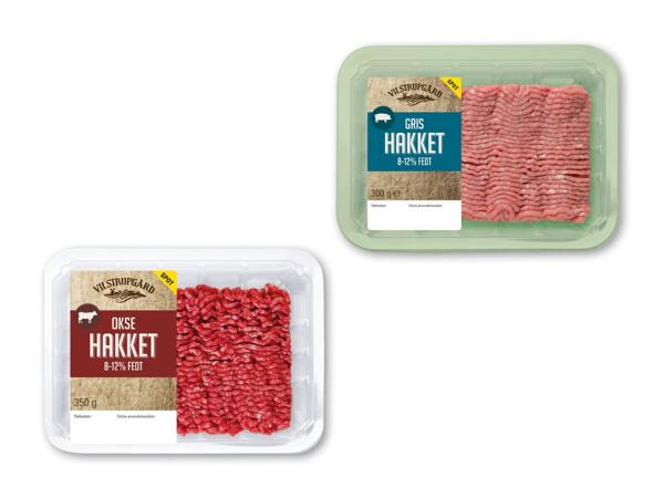 Hakket okse- eller grisekød