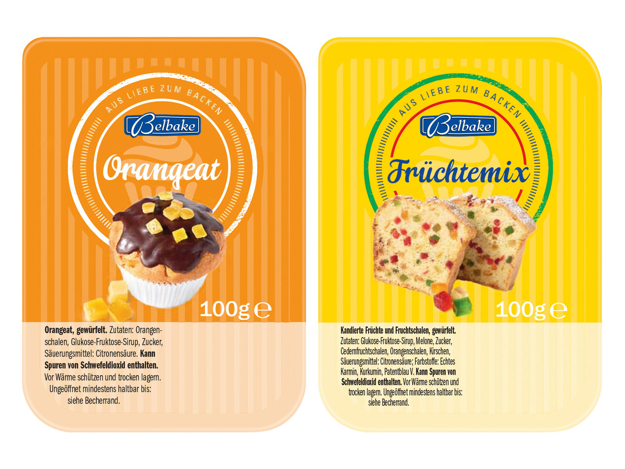 BELBAKE Orangeat, Zitronat oder Früchte Mix