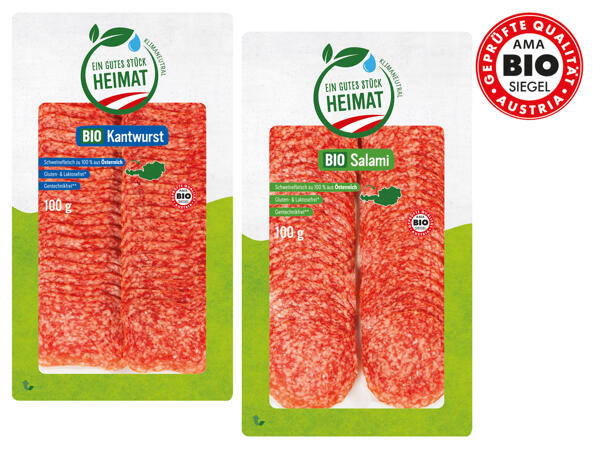 Bio Kantwurst oder Salami