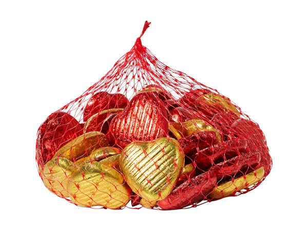 Cœurs dans un filet