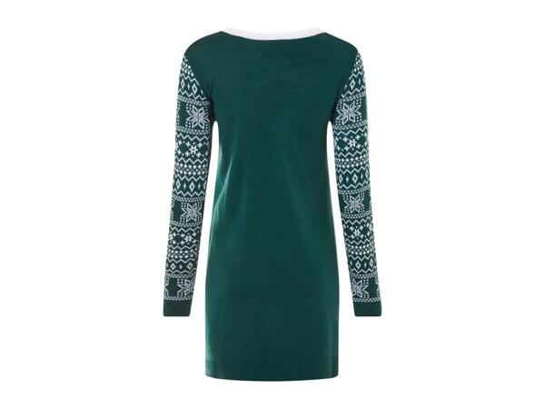 Esmara Ladies' Christmas Jumper Dress Green