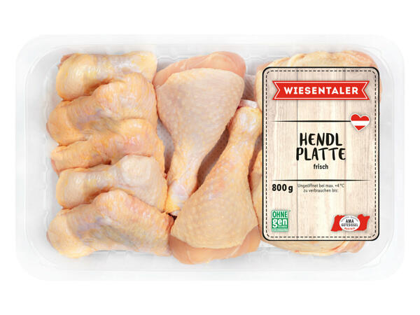 Frische Hendlplatte gemischt