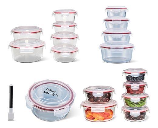 Crofton 12pc Glass Bowl with Snapping Lid