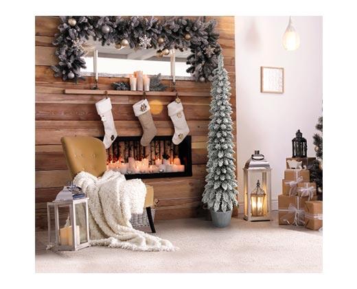 Merry Moments 
 Flocked Potted Trees