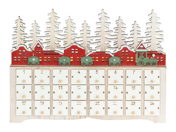 Livarno Home Wooden Light-Up Advent Calendar