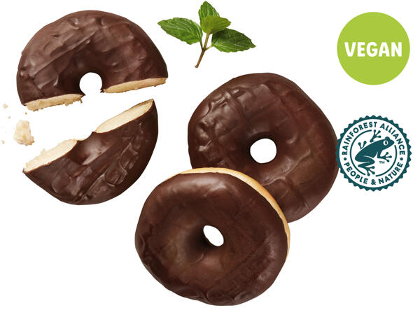 Donut mit dunkler Schokolade