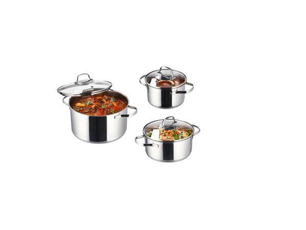 Stainless Steel Pot Set, 3 pieces