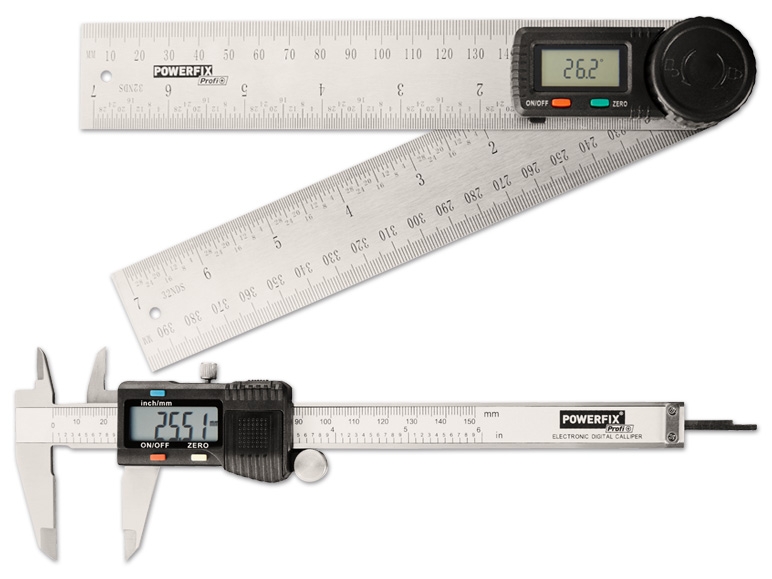 POWERFIX(R)PROFI+ Digitaler Messschieber/Winkelmesser