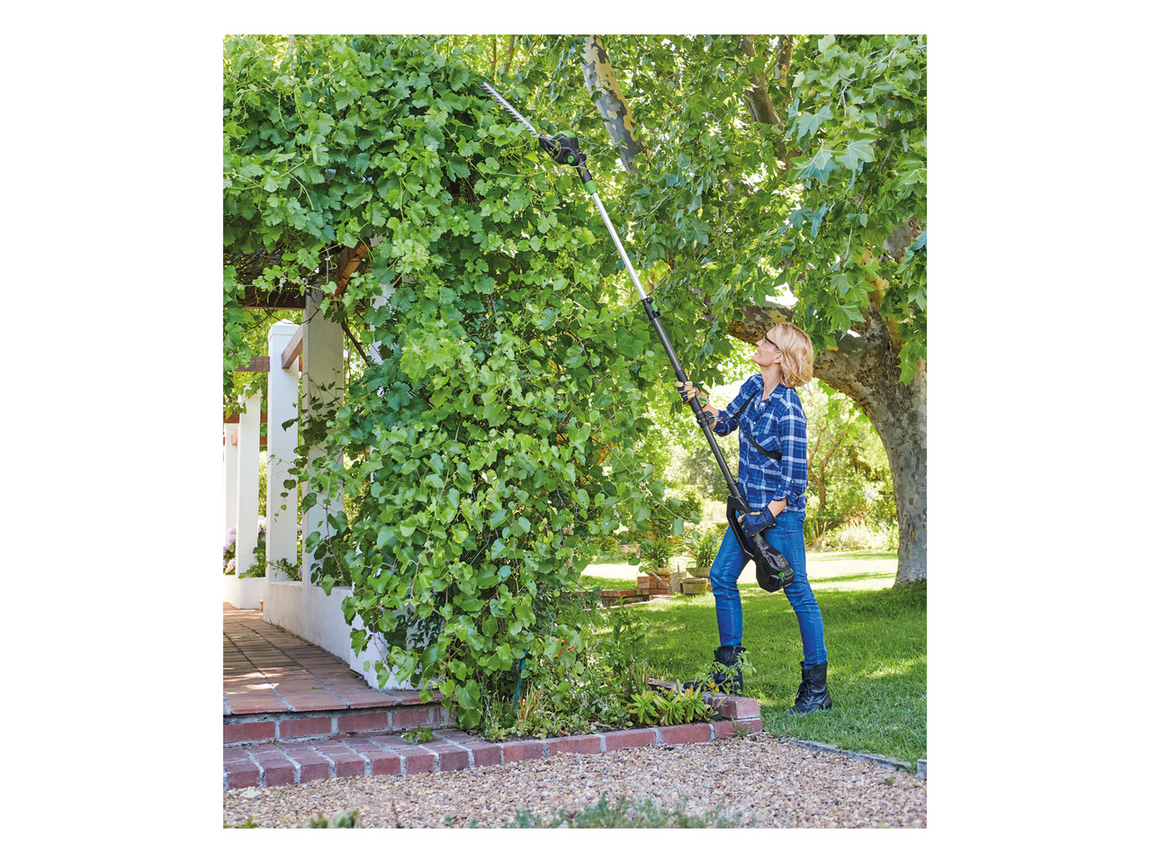 Florabest 40V Cordless Long-Reach Hedge Trimmer1