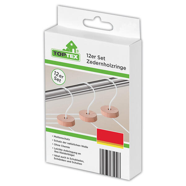 Zedernholzringe 12er-Set