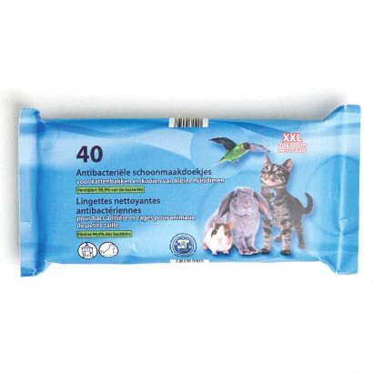 Lingettes antibactériennes, 40 pcs