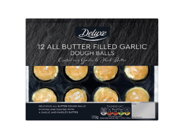 Deluxe 12 All Butter Filled Garlic Dough Balls