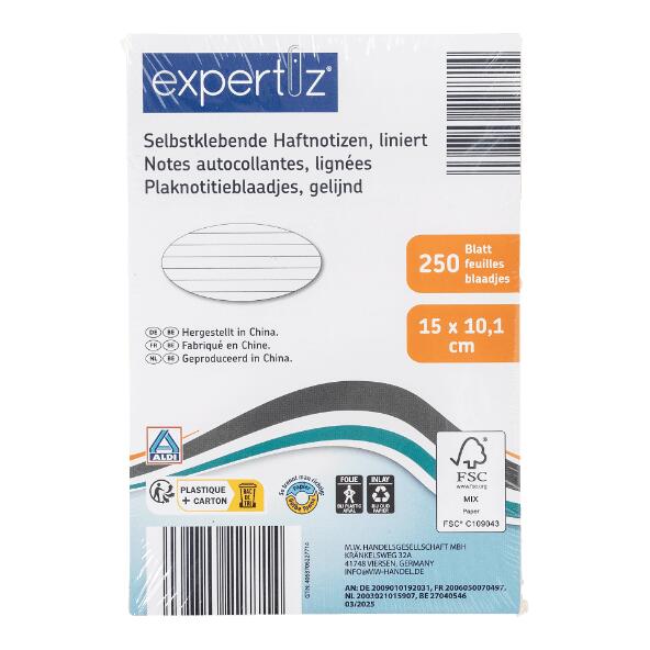 EXPERTIZ(R) 				Selbstklebende Notizblätter