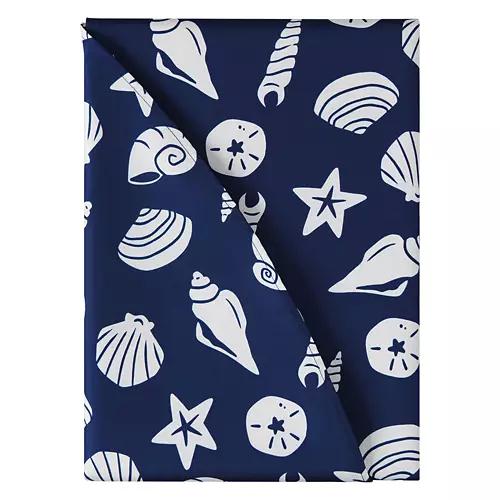 70" Round Indoor/Outdoor Tablecloth - Shells