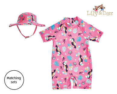 Infant Swimsuit and Hat Set