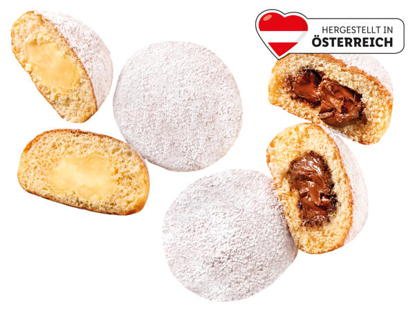 Vanille- oder Nougatkrapfen 3er