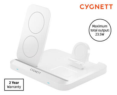Cygnett ChargeBase 3-in-1 Wireless Charging Stand