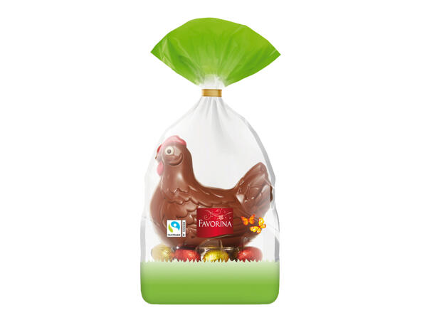 Favorina Milk Chocolate Henrietta Hen with Eggs