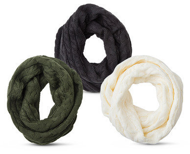 Serra Ladies' Cable Knit Infinity Scarf