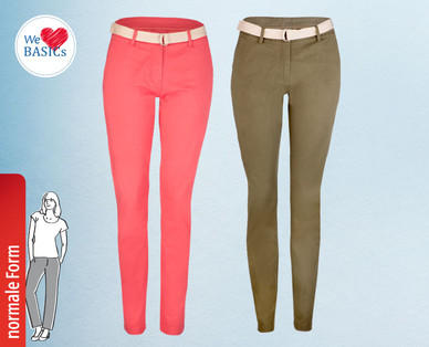 WE LOVE BASICS Damen-Hose mit Gürtel