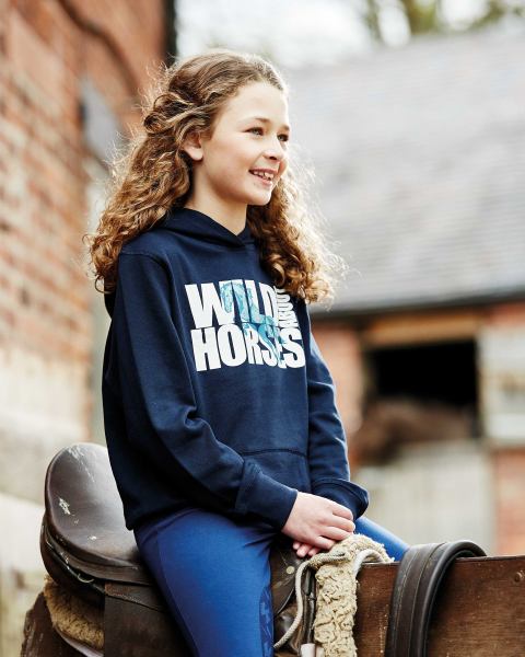 Crane Navy Hooded Kids' Sweater