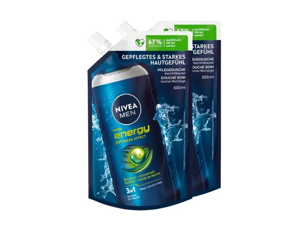 Gel douche Energy Refill Nivea Men, pack de 2