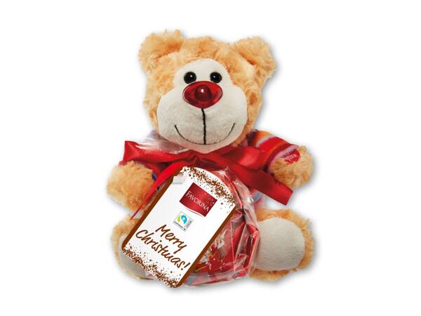 Syngende bamse med chokolade