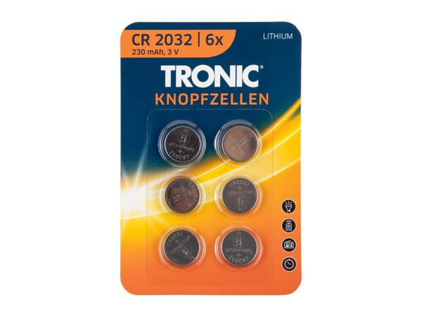 Tronic Button Cell Batteries - 6 Pack