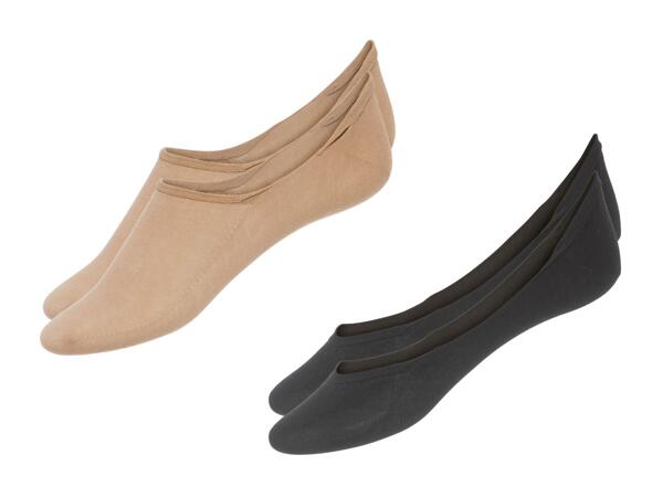 Chaussettes invisibles pour femme, 2 paires