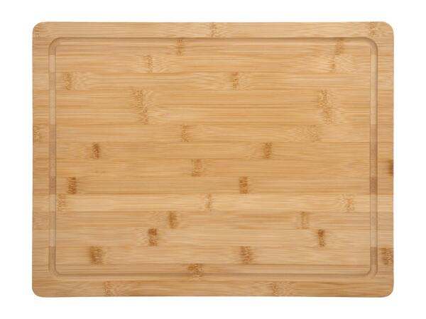 Silvercrest Bamboo Chopping Board With Counter Edge