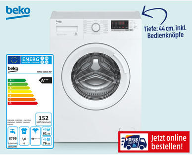 BEKO Waschmaschine Frontlader Slim
