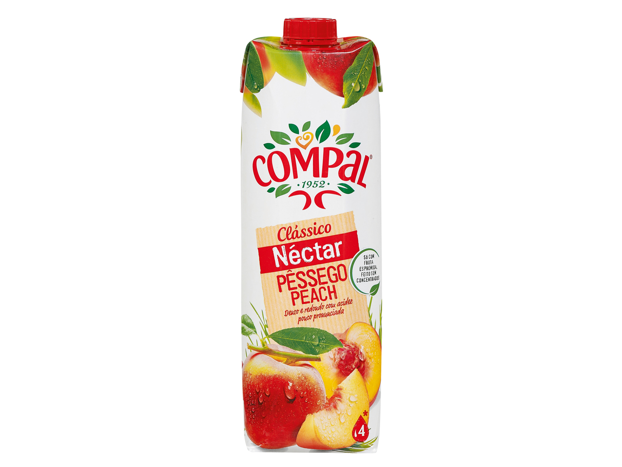 Nectar de pêche avec pulpe