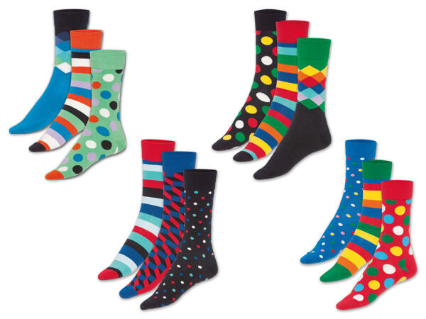 Happy Socks(R) Damen/Herren Socken, 3 Paar