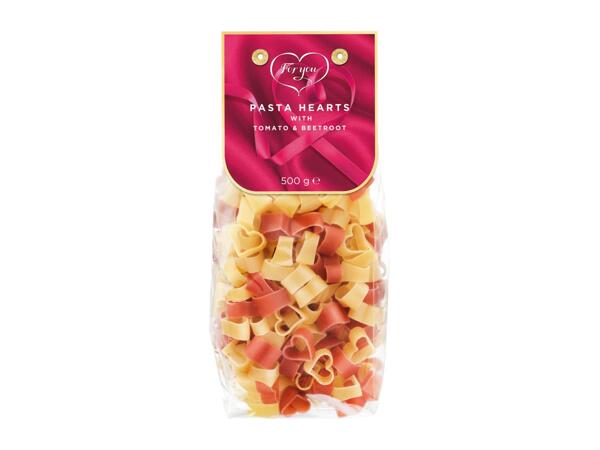 For You Pasta Hearts with Tomato & Beetroot