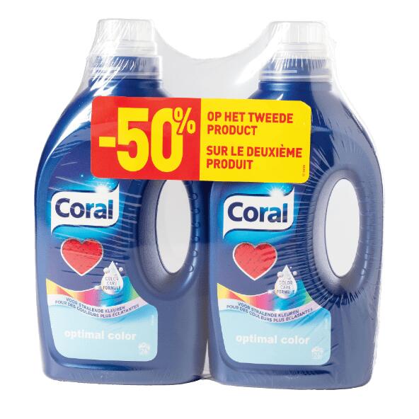Coral vloeibaar wasmiddel, 2 st.