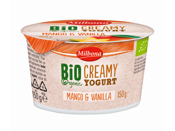 Milbona(R) Bio Iogurte Cremoso de Manga e Baunilha