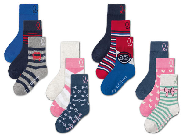 QS by s.Oliver Kleinkinder Socken, 3 Paar