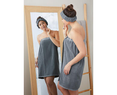 Spa Bath Wrap and Head Band Set