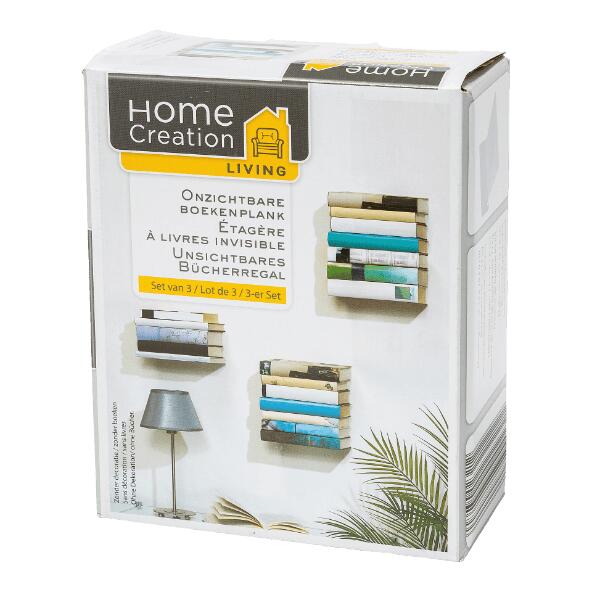 HOME CREATION LIVING(R) 				Onzichtbare boekenplank, 3 st.