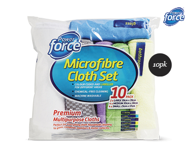 MICROFIBRE CLOTHS - LABELLED 10PK