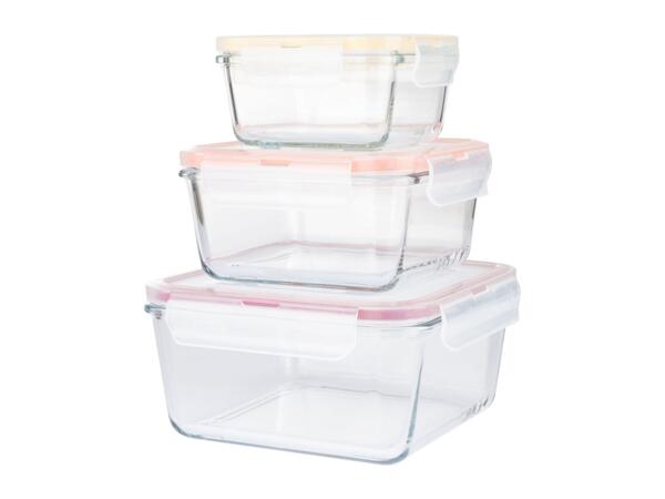 Ernesto Glass Food Storage Containers - 3 Piece Set