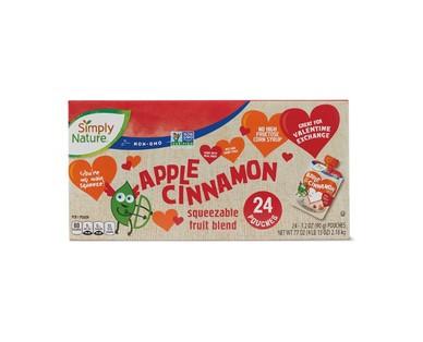 Simply Nature Apple Cinnamon or Unsweetened Apple Valentine Squeezies