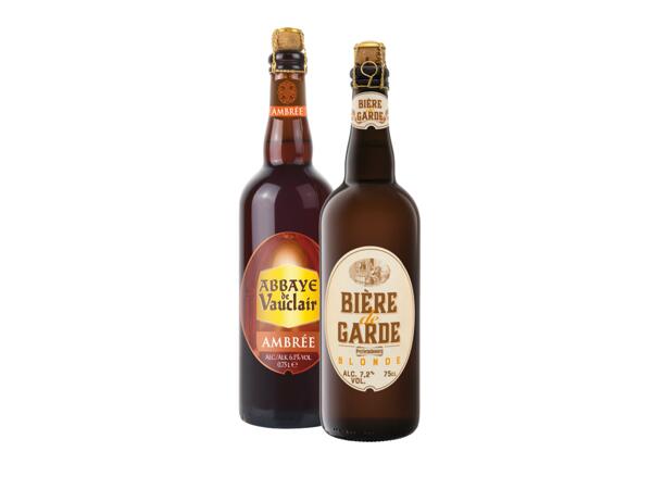 Amber Beer or Biere de Garde