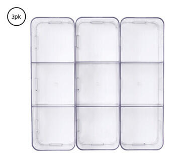 Interlocking Clear Plastic Drawer Organisers