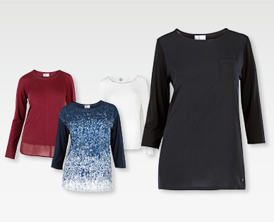 Shirt mélange de matières pour femmes BLUE MOTION