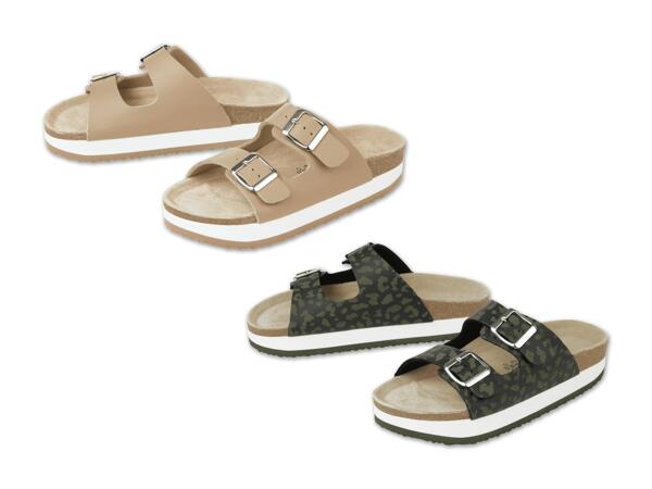 Damen Pantolette mit Plateausohle
