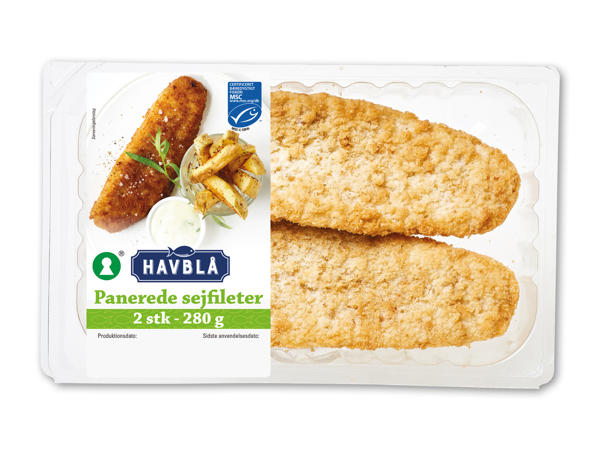 HAVBLÅ Panerede sejfileter
