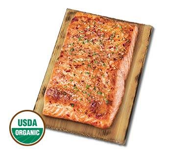 Fresh Maui Pineapple Atlantic Salmon on a Cedar Plank