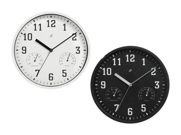 Wanduhr mit Thermo- und Hygrometer